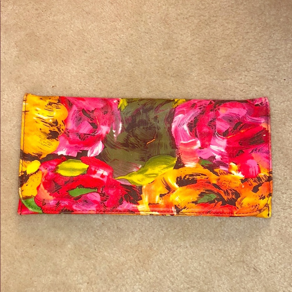 Abstract floral print purse